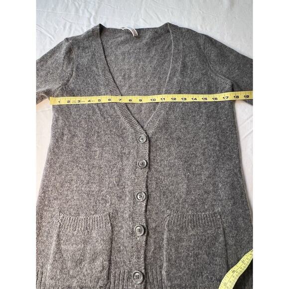 Aeropostale Cardigan Sweater 90s Gray Button Front Wool Rabbit Hair Blend MEDIUM - Picture 7 of 7